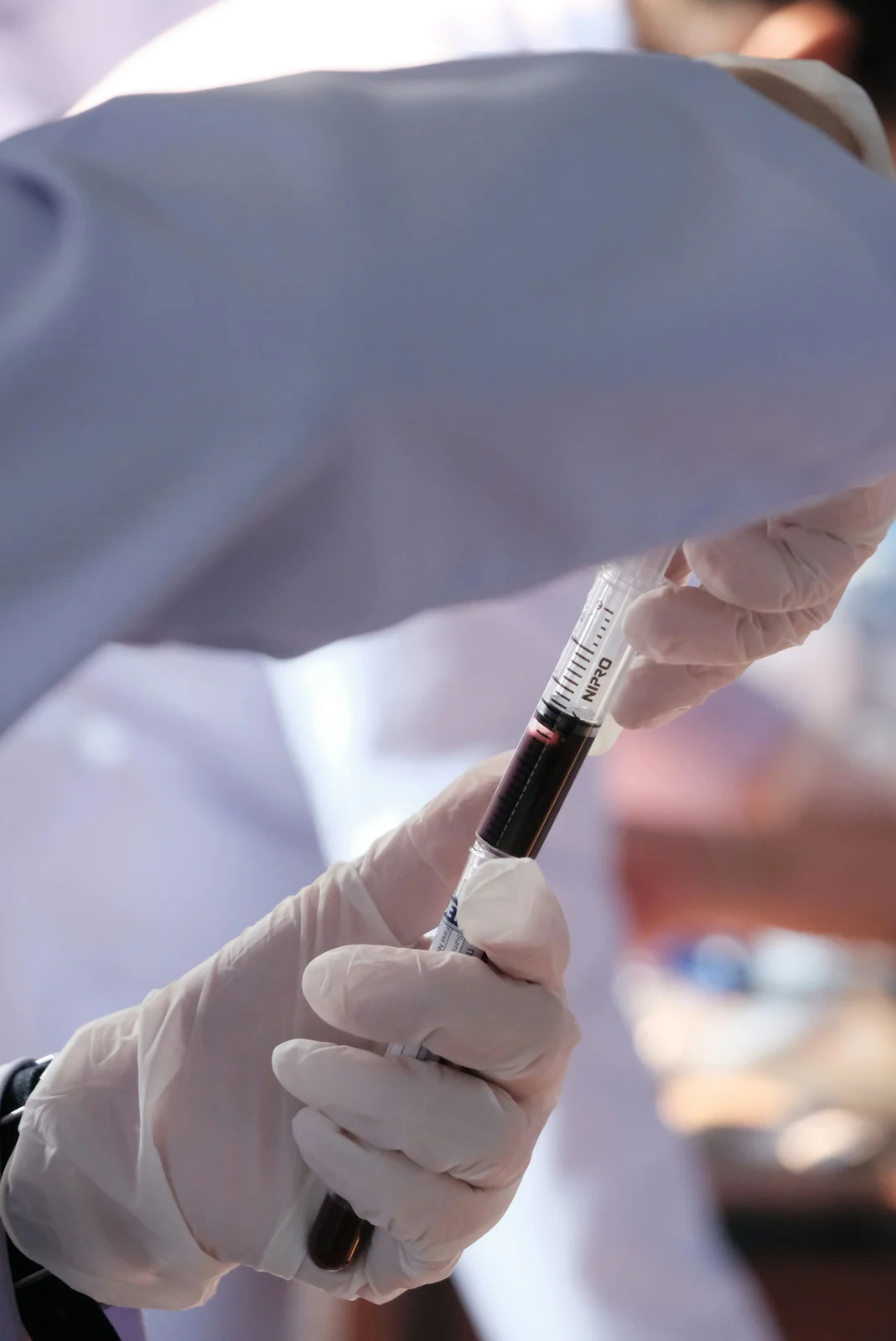 A precise dose being drawn up