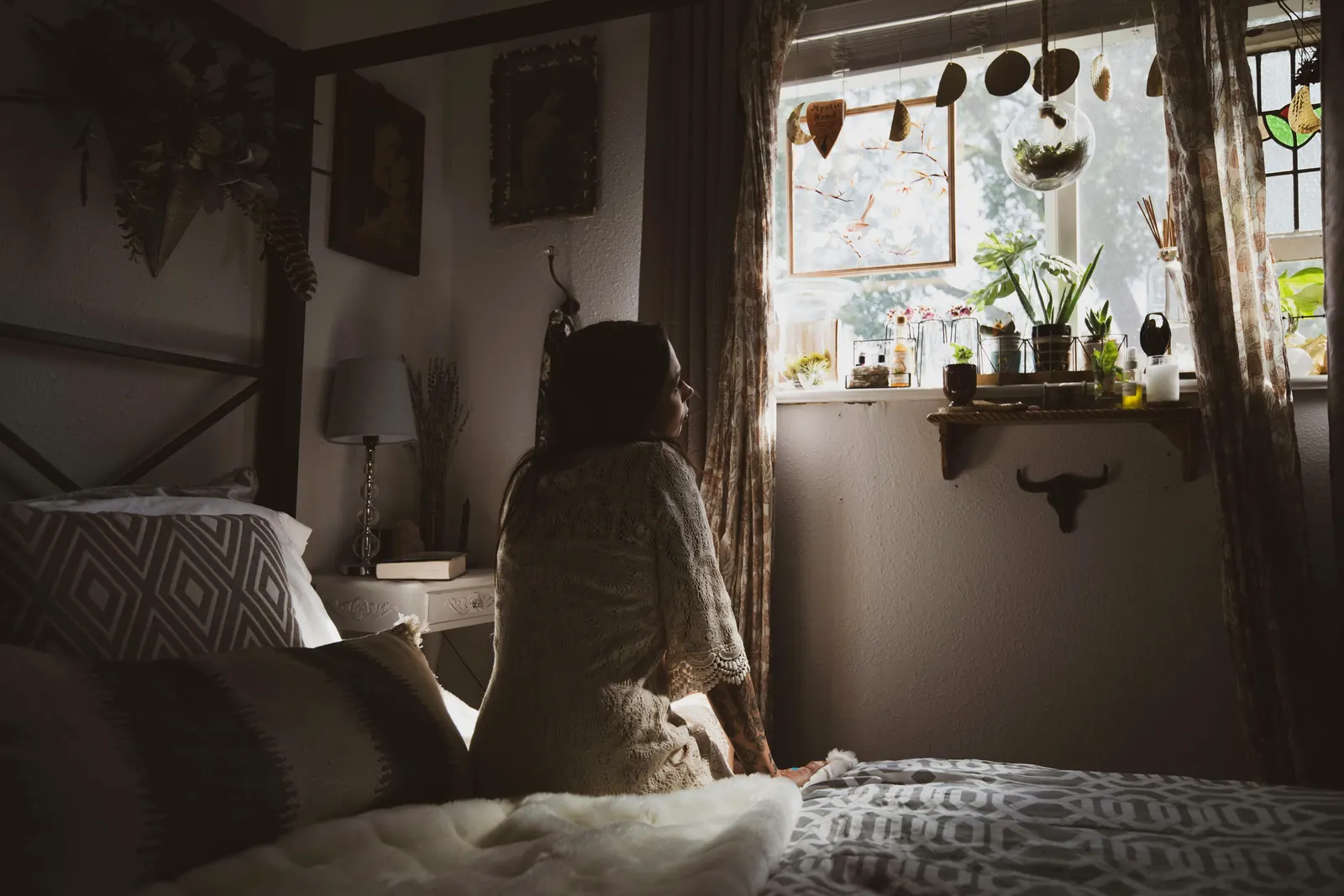 Early morning light in a bedroom