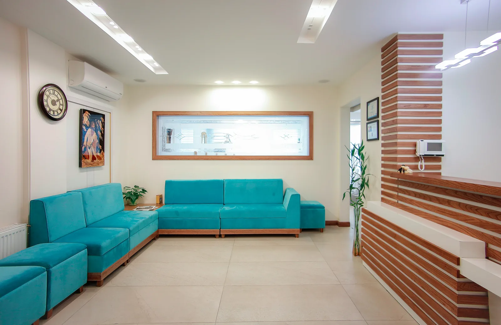 A clinic waiting room